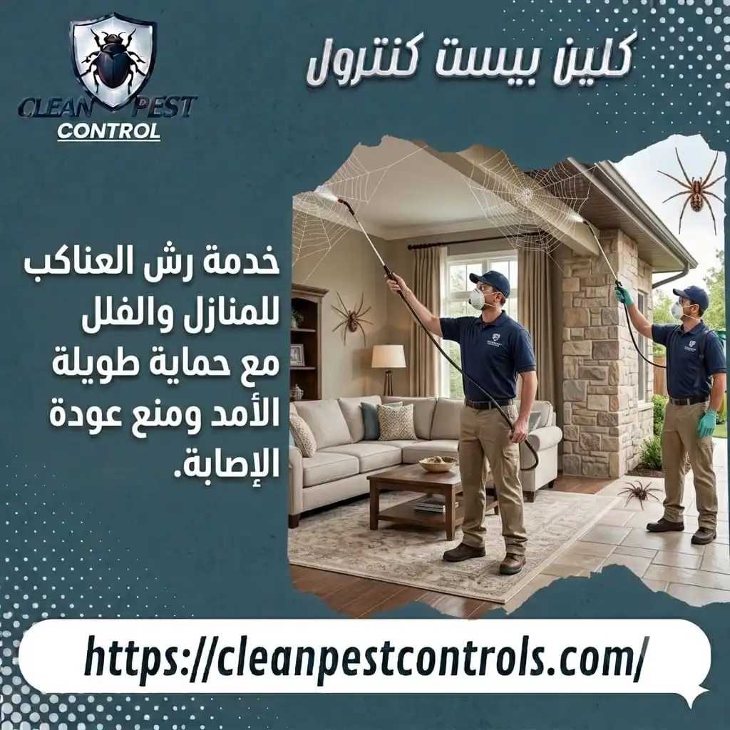خدمة رش العناكب للمنازل والفلل مع حماية طويلة الأمد